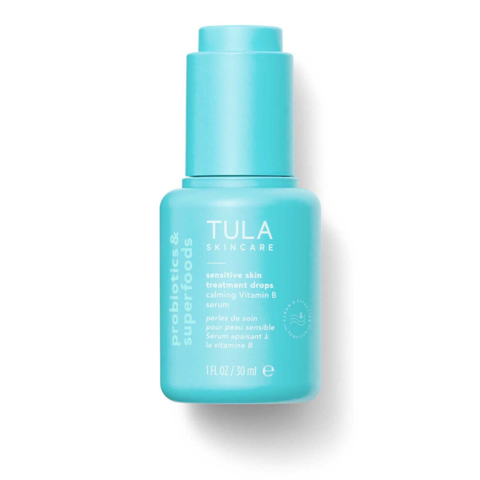 TULA Skin Care Sensitive Skin Treatment Drops - Vitamin B Serum  Calms Irritation and Smoothes Skin  Contains Ginger  Aloe  Oats  Cucumber  & Probioti