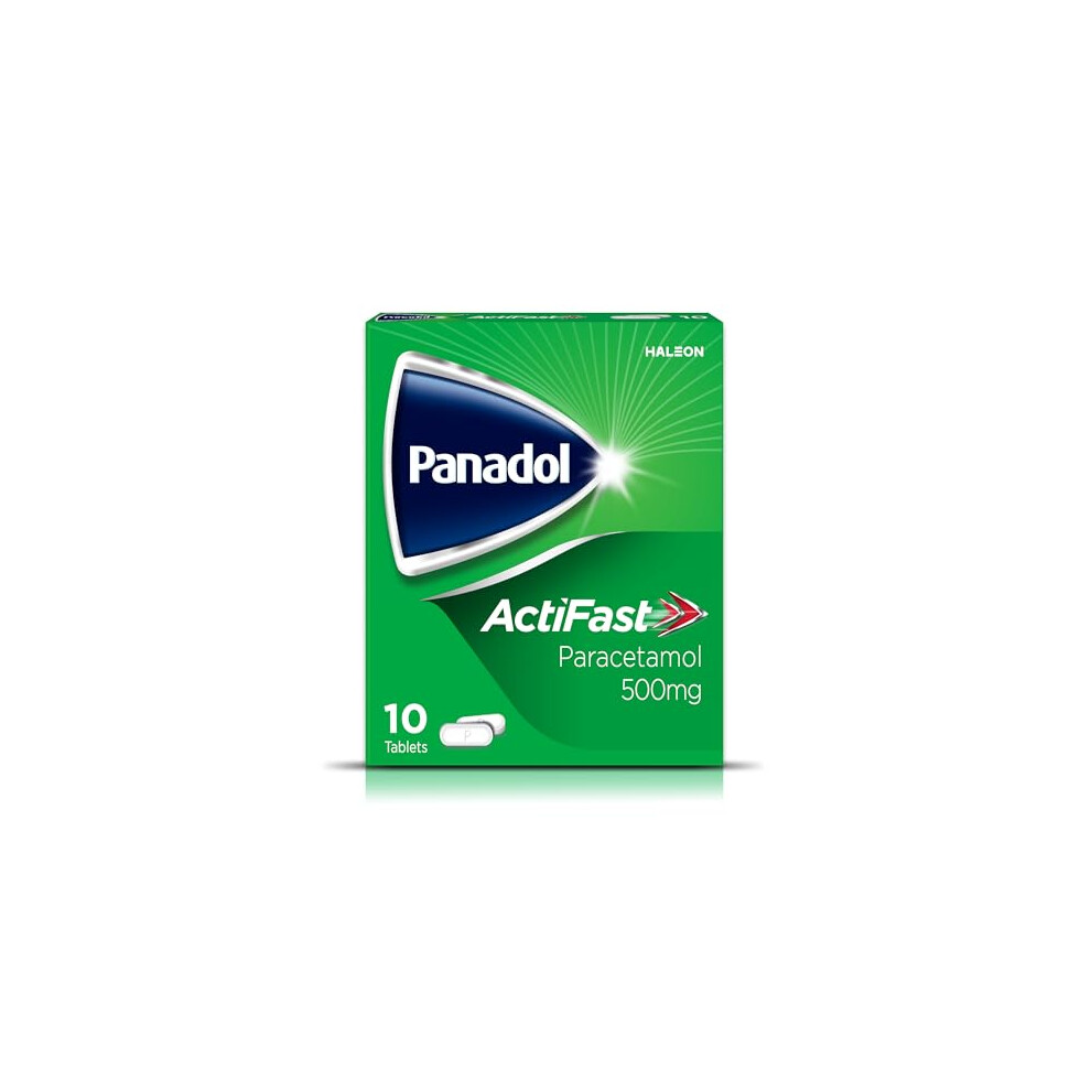 Panadol Actifast Painkillers, 500Mg Paracetamol Tablets, Pain Relief For Headaches, Migraine, Backache, Period Pain And Toothache, Pack Of 10