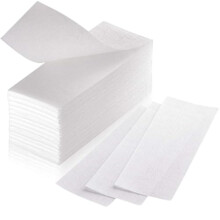 Fleece Strips for Warm Wax and Sugar Paste [Pack of 150] Skin-friendly and Tear-Resistant Hair Removal Strips Made of Fleece for Any Type of Depilati