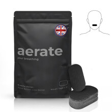 Aerate Mouth Tape for Sleeping, Hypoallergenic Snoring Aid for Men and Women, Improves Nasal Breathing, Reduces Snoring, Gentle Yet Strong Medical-Gr
