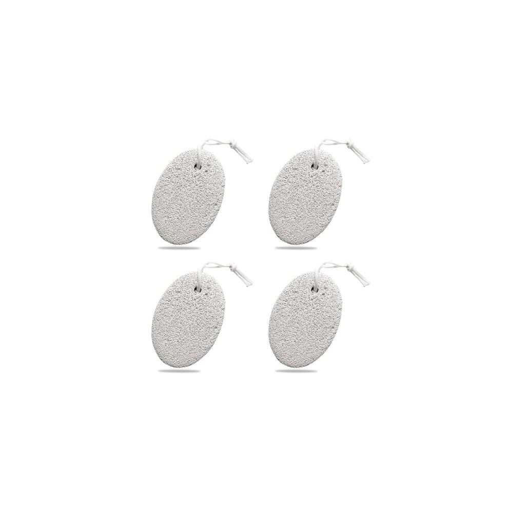 Zoerbufan White 4 Pack Pumice Stone For Feet/Hands/Body, Natural Lava Pumice Stone For Dead Hard Skin Removal, Foot Scrubber, Calluse Remover, Foot F