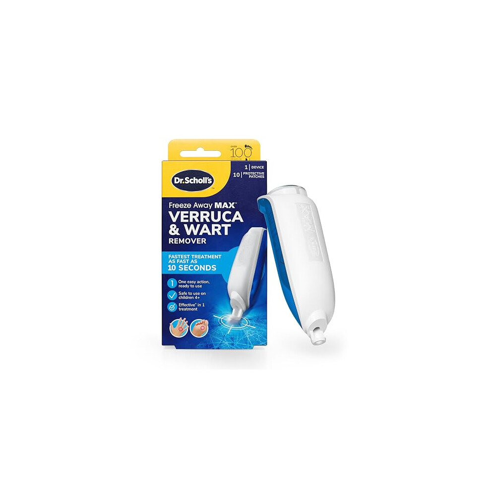 Dr. Scholl's Freeze Away Max Verruca and Wart Remover for Hands and Feet - As Fast As 10 Seconds to Treat Warts and Verrucas, Safe for Children Aged
