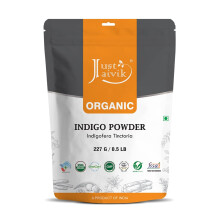 Just Jaivik 100% biologisch indigopoeder - 227 gram / 1/2 LB pond / 08 Oz - Indigofera Tinctoria- Een 100% biologische haarverf - Kleur je haar donke