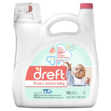Dreft Stage 2: Υγρό Απορρυπαντικό Ρούχων για Ενεργά Μωρά, 96 Πλύσεις, 150 Fl Oz