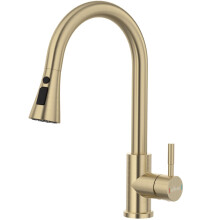 APPASO Gold Kitchen Faucet Kitchen Faucet with Pull Down Sprayer - Stainless Single Handle High Arc Easy Installation for One Hole RV Camper Laundry