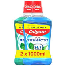 Colgate Plax Cool Mint + Plax Soft Mint Alcohol Free* Mouthwash 2 x 1L | mouthwash Alcohol Free* | Instant Long-Lasting Freshness | no Burn Experienc