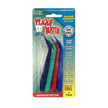 Plaque buster (pakke med 1) bl?d interdental pick gummi stimulator & plaque remover lavet i USA til mundtlig sundhed og sundt tandk?d, der er fle