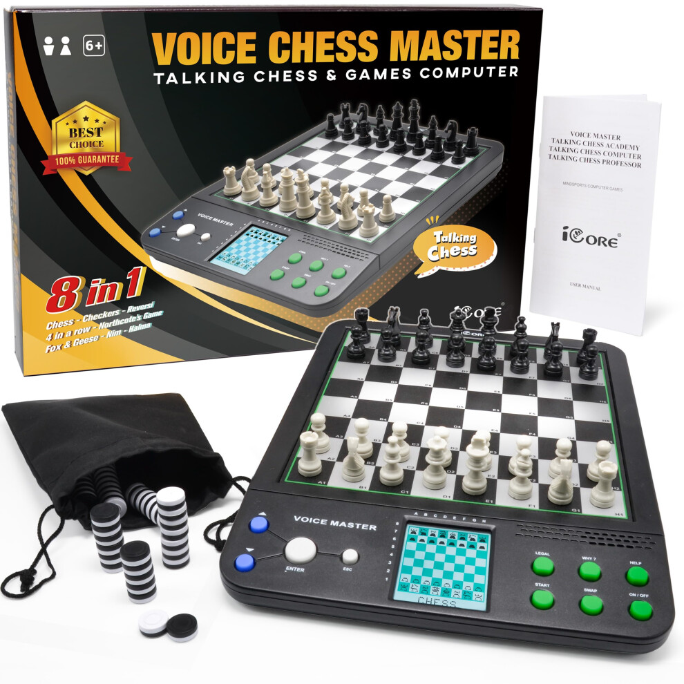 iCore Electronic Chess Set - Teach and Play with The Smart Chess Computer Game Board - Ideal for Beginners and Improving Players-image-OPC-PH52VJN-NEW