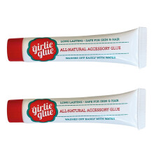 Girlie Glue, sanfter Haar- und Hautkleber f?r Babys und Haustiere, ungiftig, langanhaltend, trocknet klar, l?sst sich mit Wasser abwaschen. 2 Tuben.