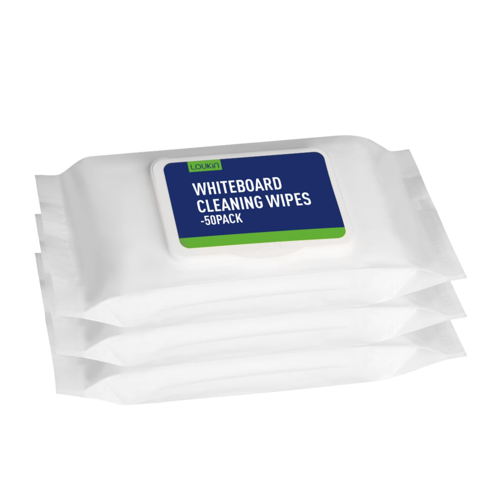 Lingettes effa   ables     sec Loukin Lingettes nettoyantes pour tableau blanc Lingettes nettoyantes non toxiques pour tableau blanc Lot de 3 50 ling
