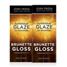 John Frieda Brilliant Brunette Luminous Hair Glaze Color Enhancing Glaze Designed to Fill Damaged Areas for Smooth Glossy Brown Color 6.5 oz (Pack