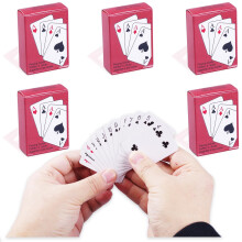GNYOHUA 5 Decks Mini Speelkaarten Party Favor Miniatuur Pokerkaarten Reizende Decks Kaarten Festival Party Game Supply voor kinderen en volwassenen 2