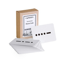 Carddia International Morse Code Educational Flash Cards (ITU Standard) 53 stykker Standard Playing Card Size Sturdy Water Resistent
