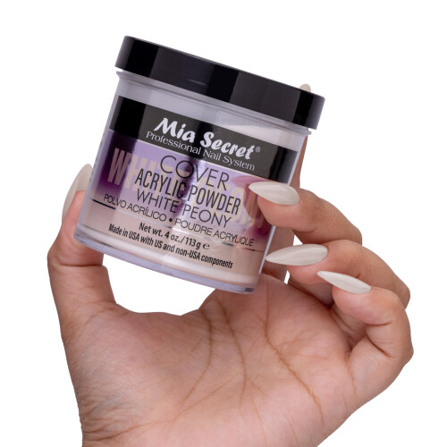 Κάλυμμα Λευκός Παιώνις Ακρυλικό Πούδρα Mia Secret (4 oz.) 1