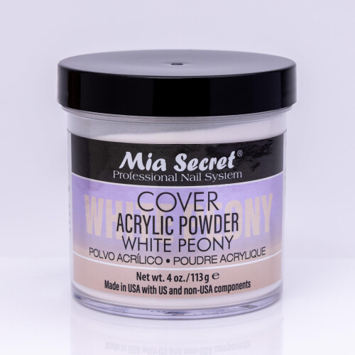 Κάλυμμα Λευκός Παιώνις Ακρυλικό Πούδρα Mia Secret (4 oz.)