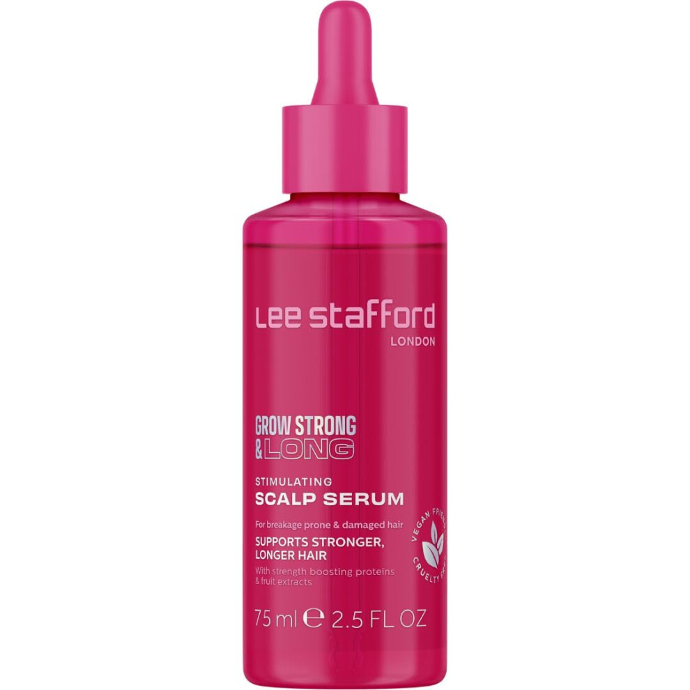Lee Stafford Hair Growth Scalp Serum | Grow Strong & Long Collection - Best Stimulating Oil For Dry Thinning Damaged Hair Packed With Thickening Prot