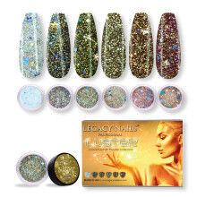 Legacy Nails Professional COLLECTION Akril pder kszlet 6 sznu krmdszto kszlet manikurhz, barkcsolshoz dip s akril krmhosszabbtshoz (L