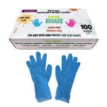 ZRiNG 4mil thickness - No Biggie Kid sized Disposable Nitrile Gloves. Latex Free Powder Free & Food Grade.