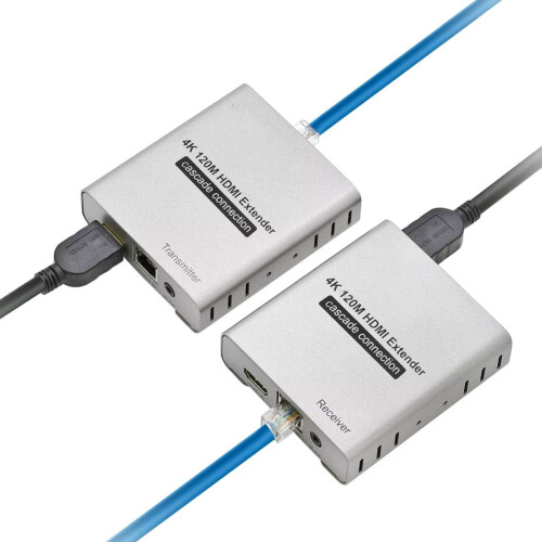 Extensor HDMI 4K de 120 m con cable RJ45 Cat5e/6 1