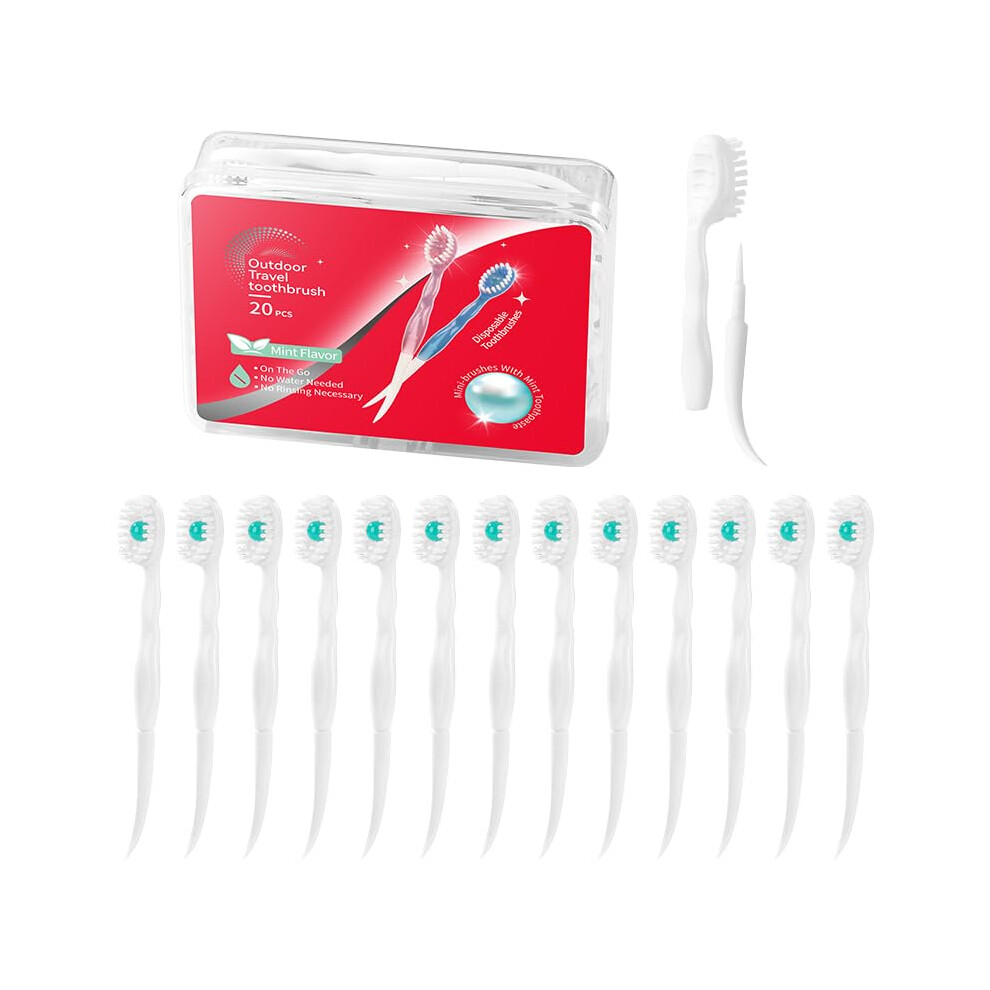 Mini Disposable Toothbrushes with Toothpaste and Toothpick  Tongue Cleaners  Reduce Bad Breath  Tongue Scraper  Prepasted Toothbrush  Pick for Work or-image-OPC-PH52XK9-NEW