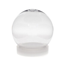 Creatieve hobby's 4 inch (100 mm) DIY sneeuwbol waterbol - doorzichtig plastic met schroefdop | Perfect voor doe-het-zelf-knutselen en maatwerk