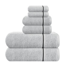 MyOwn Ultra Soft 6-pack katoenen handdoekenset bevat 2 badhanddoeken 28x55 inch 2 handdoeken 16x24 inch en 2 washandjes 12x12 inch Ideaal dagelijks g