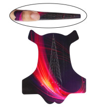 Beautyleader 100st Nagelformulr System fr UV Gel Acrylic Nail Tips Frlngning Skarp Ending Adhesive Nail Polish Form Sticker (RED)