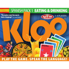 KLOO Learn Spanish Card Game | 'Food & Drink' Vocabulary | Fun for Family Kids Adults School | Speak 100's Words in a Flash | Thousands of Sentences |