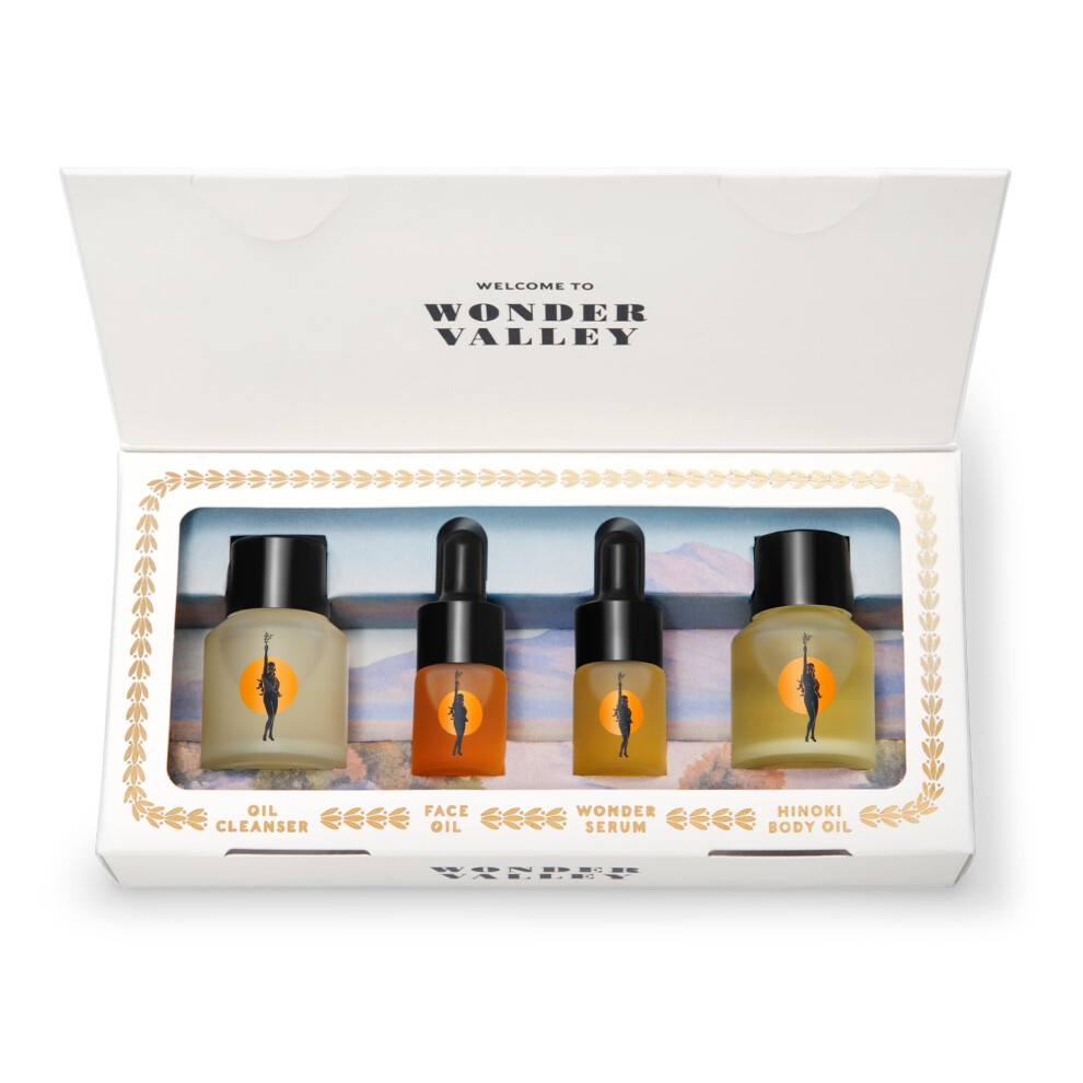 Wonder Valley - Little Wonders Set | Vegan Cruelty-Free Tsa Approved Sizes | Hydrating Microbiome-Friendly (4 Piece Set)