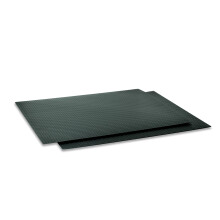Metallinen, l mm nkest v ja liukumaton p yt -/tiskinsuojamatto, eritt in suuri - 43 cm x 51 cm - 2 kpl, mattamusta
