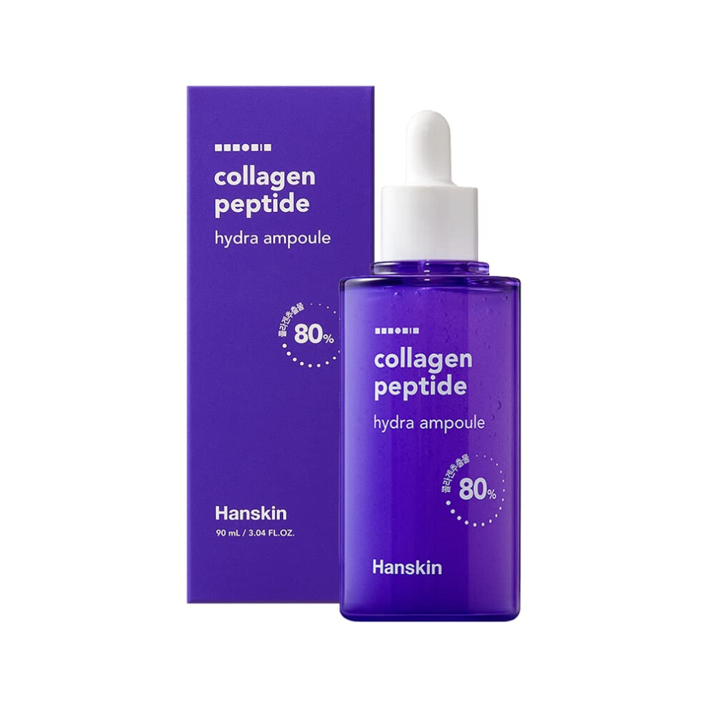 Hanskin Collagen Peptide Hydra Ampoule (90Ml). Made With 80% Collagen Extract And 20% Peptide. Advanced Anti-Aging Formula To Repair Skin From Wrinkle