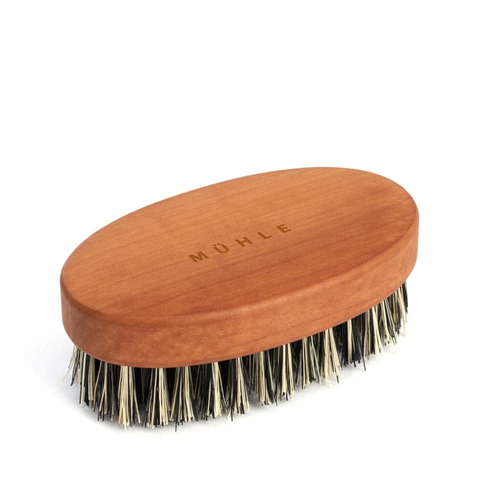 Mhle Beard Brush | Oval Shape To Comfortably Fit In Hand | Vegan Fibre Brush | Stimulate Beard Growth | Luxury Beard Accessory For Barbershop Experien