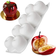 Vikrom moules gteau de pomme pour la cuisson - 8 cavit pomme fruit de pomme glace moules de bonbons en silicone moule biscuits au chocolat