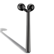 Tekson Face Roller Facial Metal Massager Massage Tool for face (Black)