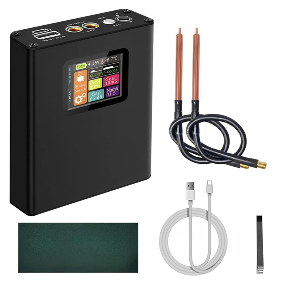 Portable Mini Spot Welder Kit With Color Lcd Screen Lithium Battery 4852091330216