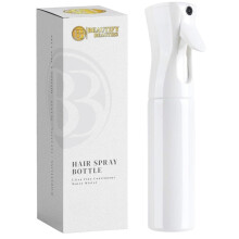 BeautifyBeauties Hår Sprayflaska - Ultra Fin Kontinuerlig Vatten Spray för Frisyr, Rengöring, Växter, Mistning & Hudvård (Vit, 6.8 Unci)