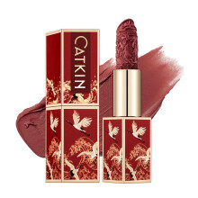 Rossetto semi-opaco Catkin Colore idratante ad alto impatto infuso con vitamina E e olio di avocado Texture liscia e morbida Finitura opaca a lun