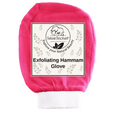 Exfoli?ende hamamhandschoen van natuurlijke olifant (roze tulp)