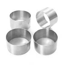 Sunrise Kitchen Supply Plating Forms roestvrijstalen ringvormset (3,5"" x 2"""" & 3"""" x 1,75"") 4 stuks