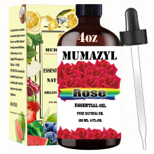Rose ?terisk olie Rose olie 4 Fl Oz 120 ML til diffuser luftfugter Yoga reng?ring DIY stearinlys s?be Fremstilling ?teriske olier