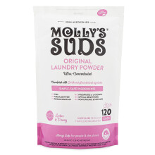 Molly's Suds Original Laundry Detergent Powder | Natural Laundry Detergent Powder for Sensitive Skin | Earth-Derived Ingredients Stain Fighting | 120