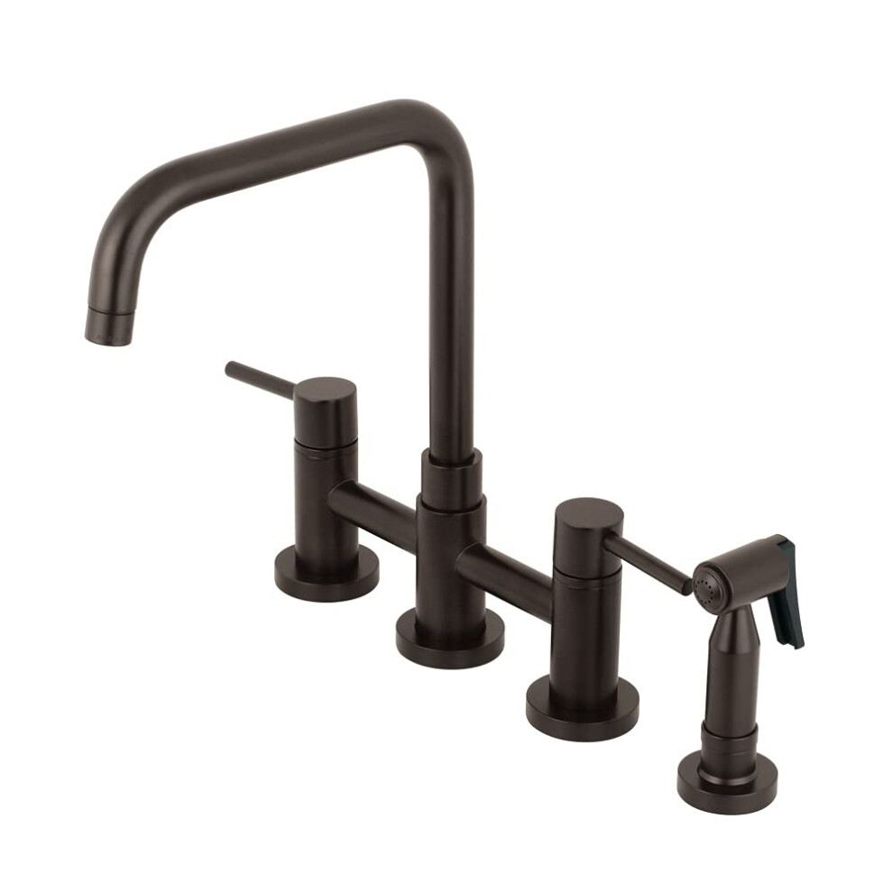 Photos - Tap Hidden Part Kingston Brass KS8285DLBS Concord Bridge Kitchen Faucet 14 x 8.38 x 12.19 Oil Rubbed Bronze