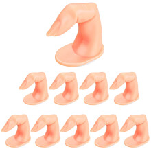 Mudder Practice Fingers DIY Nail Art Training Fingers Nail Decoration Training Fingers for Acrylic Gel and Nail Art Beginners 10 Pack
