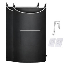 KINGSUSLAY XL wiszacy kosz na pranie 2 szt.-czarny nad drzwiami/montaz na scianie duza pojemnosc nowoczesny design trwaly wodoodporny