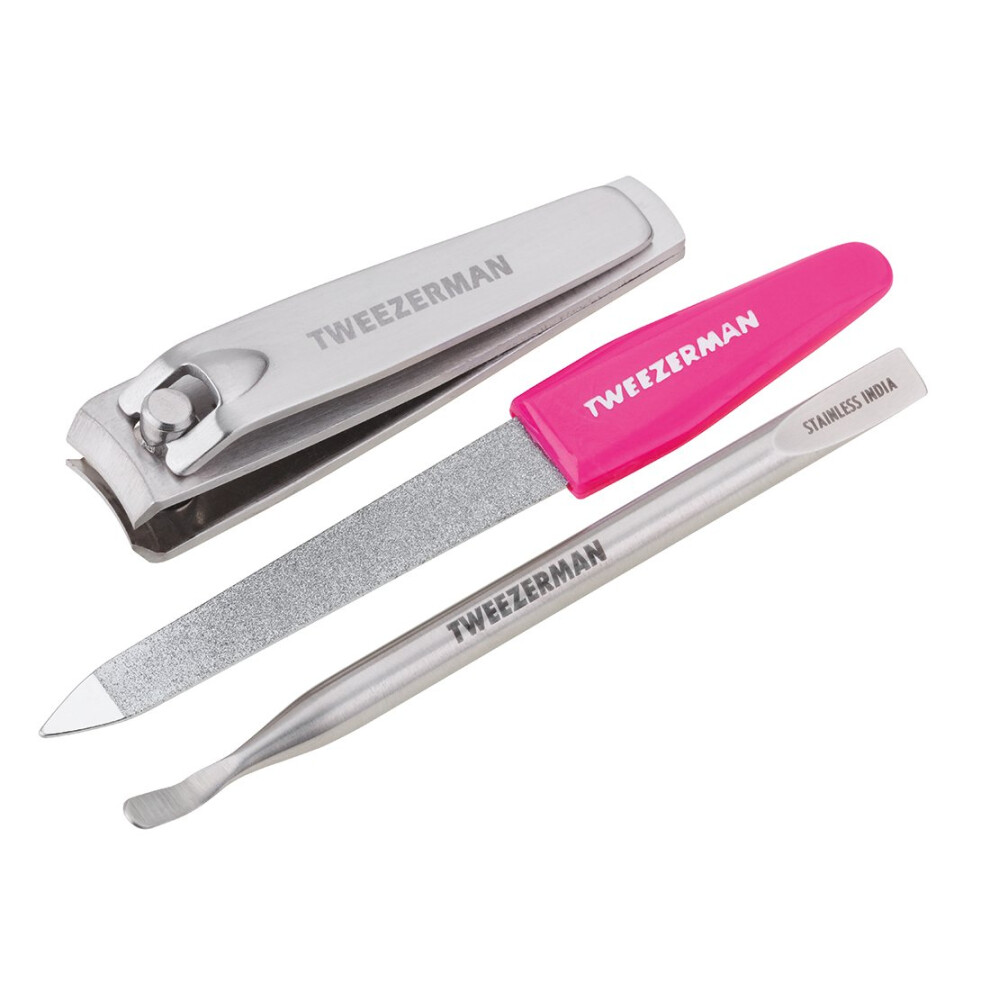 Tweezerman Metal Mini Manicure Kit  Includes Ultra-sharp Blades for Precision Trimming and Cuticle Care