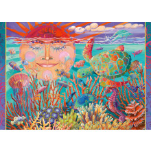 Ravensburger Sonnen und Meer 500 Teile Großformat Puzzle für Erwachsene - 12001003 - Einfach zu sehen & zu halten