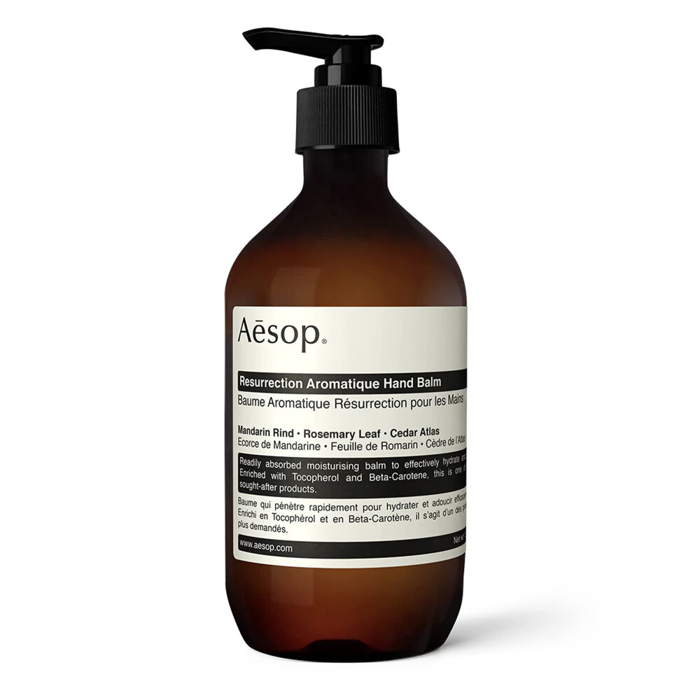 Aesop Resurrection Aromatique Hand Balm | Rich  Moisturizing Balm for Hands and Cuticles | Fragrant Botanicals and Skin-Softening Emollients | 16.9 oz