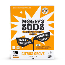 Mollys Suds Tvttmedelslakan | Mild mot knslig hud Kraftfull biobaserade enzymer som motverkar flckar | Vtskefria och plastfria frpackningar