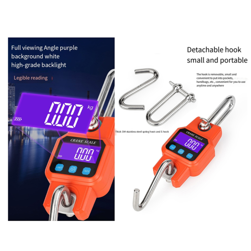 C06B 300kg/50g Portable Electronic Hook Scale Charging 2