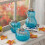 Glitzhome Glitzhome 5.12" Χειροποίητο Γυάλινο Κολοκύθα με Γκλίτερ για Διακόσμηση Φθινοπώρου 3